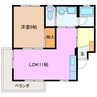 クリニヤンクール 1LDKの間取り