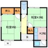 藤原荘 2Kの間取り