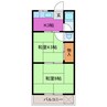 友栄荘 2Kの間取り