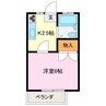 キャンパスライフ 1Kの間取り