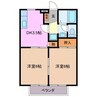 パストラルコート　B 2Kの間取り