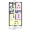 クレセールヴァンブ 2DKの間取り