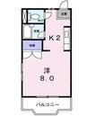 コーポみその 1Kの間取り