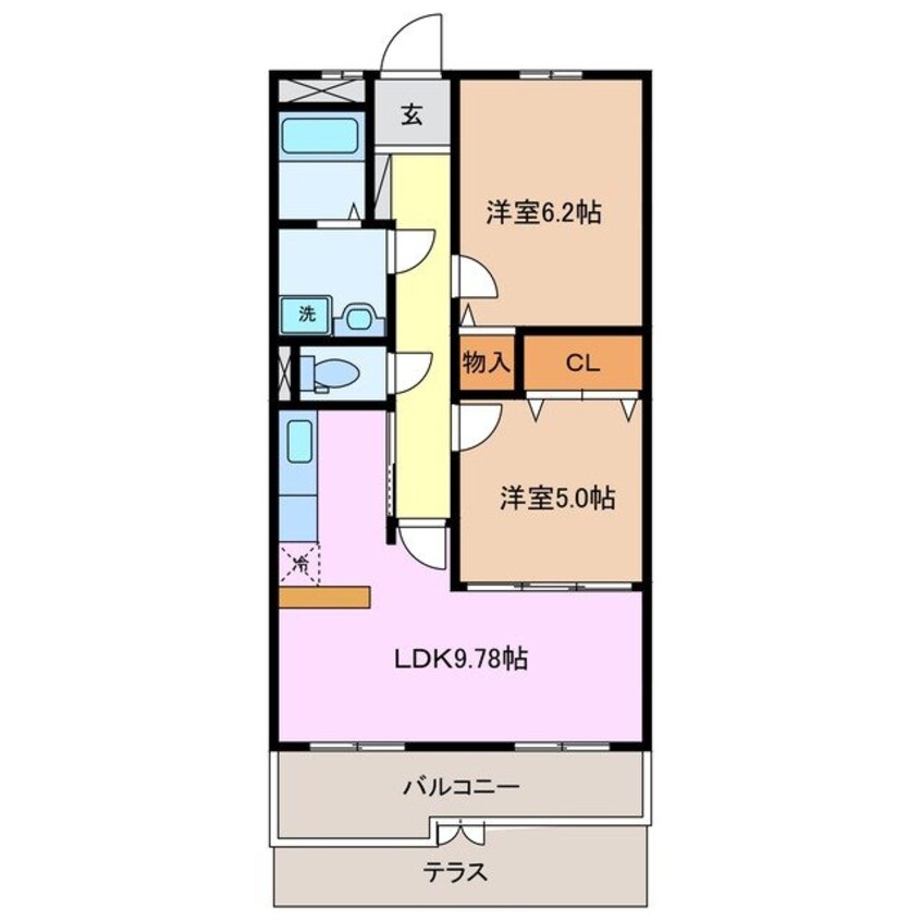 間取図 クレセールヴァンブ