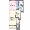 シエル 1LDKの間取り