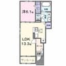 シエル 1LDKの間取り