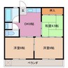 ヴィラ明星 3DKの間取り