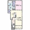 シエル 1LDKの間取り