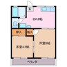 メゾン船江 2DKの間取り