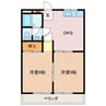 ハイツサンハーモニー 2DKの間取り