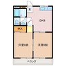 ハイツサンハーモニー 2DKの間取り