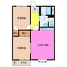 第一マンション 2LDKの間取り
