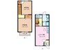 Ｇａｒｄｅｎ　Ｖａｌｌｅｙ　Ａ棟 2LDKの間取り