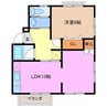 コーポ南本町 1LDKの間取り