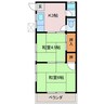岡電荘 2Kの間取り