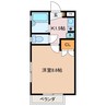 ハイブリッジ桜木 1Kの間取り