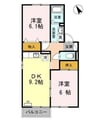 Jumelles AT　A棟 2DKの間取り
