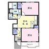 アムール 2DKの間取り