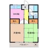 アクアビット 2DKの間取り