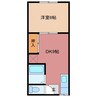 アンティーク波切 1DKの間取り