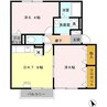 グレースヒル　B 2DKの間取り