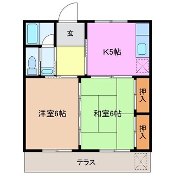 間取図 ハイツ服部