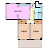 丸二マンションサンシャイン３ 2LDKの間取り