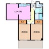 丸二マンションサンシャイン３ 2LDKの間取り