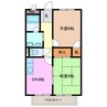 ルワン　ジュール 2DKの間取り