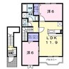 アムール 2LDKの間取り