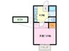 ボヌールB棟 1Kの間取り
