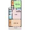 メゾンボアール 2DKの間取り