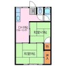 高砂荘 2DKの間取り