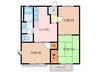 ネオハイツオークＣ棟 3DKの間取り