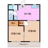 コーポ原 2DKの間取り