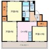 ビレッジハウス伊勢南部1号棟 3DKの間取り