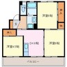 ビレッジハウス伊勢南部1号棟 3DKの間取り
