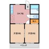 コーポエフ 2DKの間取り