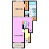 ライラック　Ｂ 1LDKの間取り
