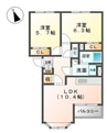 メイプルハウス 2LDKの間取り