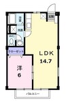 まほろば 1LDKの間取り