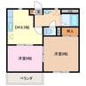 コーポアリス　Ｂ 2DKの間取り