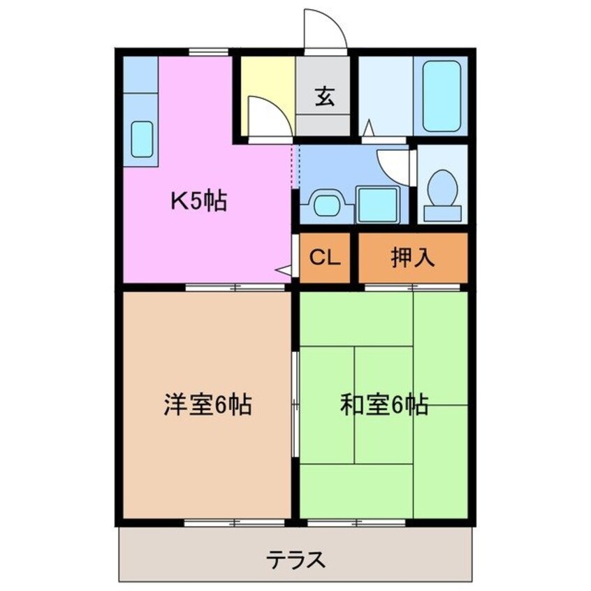 間取図 光ヶ丘コーポ北山Ｂ