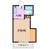 メゾンDフォース 1Kの間取り