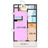 グローリアスヒルⅡ 1LDKの間取り