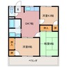 ハイライフ上田 3DKの間取り
