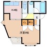 ハイムミヤザキ 1Kの間取り