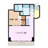 花菱ビル 1LDKの間取り