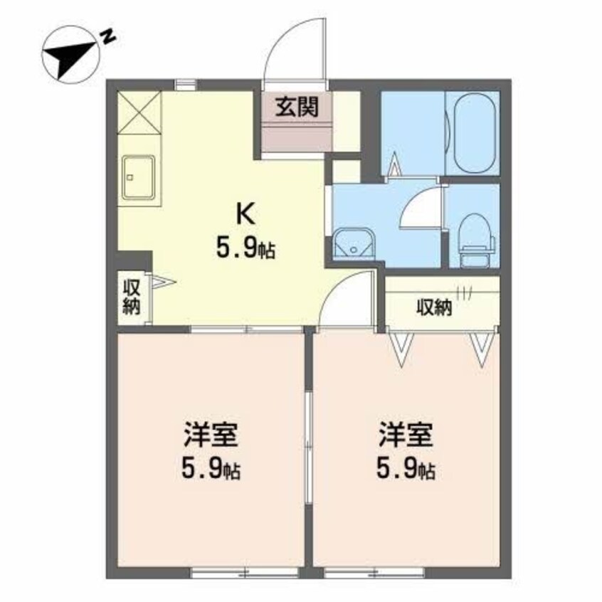 間取図 サンハイツ南山 Ａ