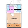 北マンション 1Kの間取り